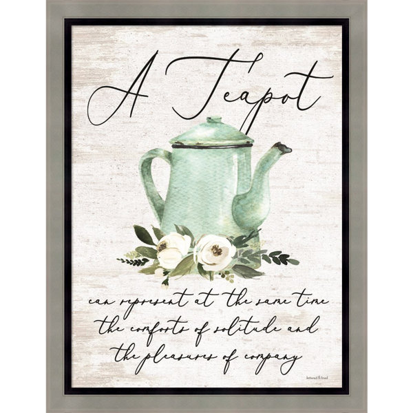 Trinx A Teapot Framed On Paper by Print Wayfair